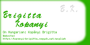 brigitta kopanyi business card